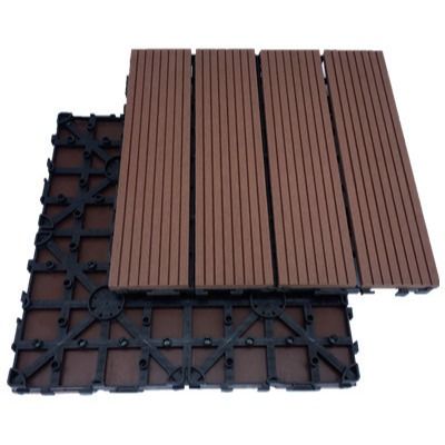 500x500mm چوب پلاستیک کامپوزیت Wpc کاشی باغی تخته دکینگ