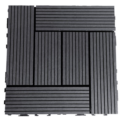 Embossed Wooden WPC Tile Flooring For Balcony Terrace Garden Swimming Pool