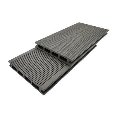 Interlocking WPC Composite Anthracite Decking For Backyard FSC Certificated