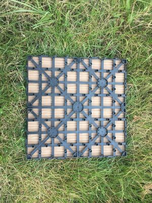 کفپوش عرشه WPC DIY 30*30 سانتی متر کفپوش چوبی طبیعی برای پاسیو منزل