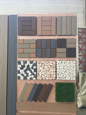 کفپوش عرشه WPC DIY 30*30 سانتی متر کفپوش چوبی طبیعی برای پاسیو منزل