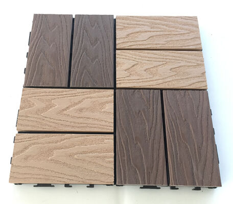 کفپوش عرشه WPC DIY 30*30 سانتی متر کفپوش چوبی طبیعی برای پاسیو منزل