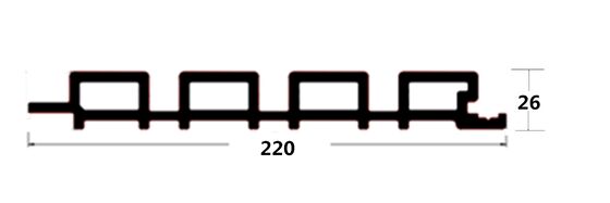 روکش دیوار WPC 26 میلی متری فضای باز برای استفاده در باغ